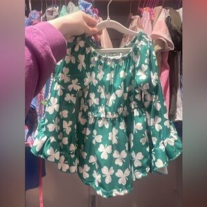 Green Clover Kids Top